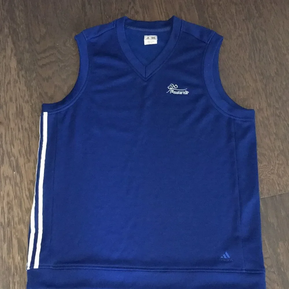 Royal Duke Blue & White Bentwinds golf club sweater vest mens L